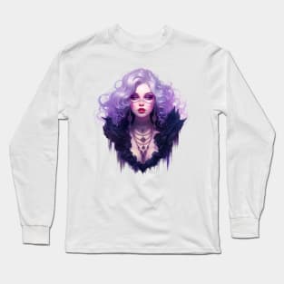 Bejeweled Purple Woman Long Sleeve T-Shirt